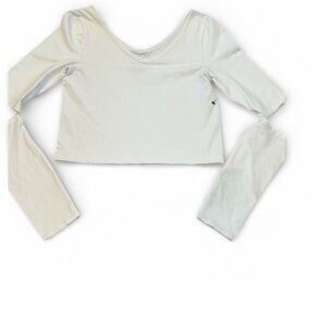 Hemut lang White Long Sleeve slashed elbow cropped small new without tags